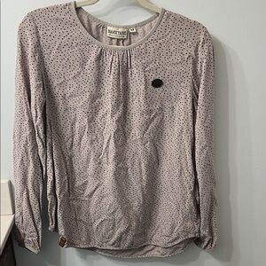 Naketano Light Lavender Polka Dot Long Sleeve Blouse